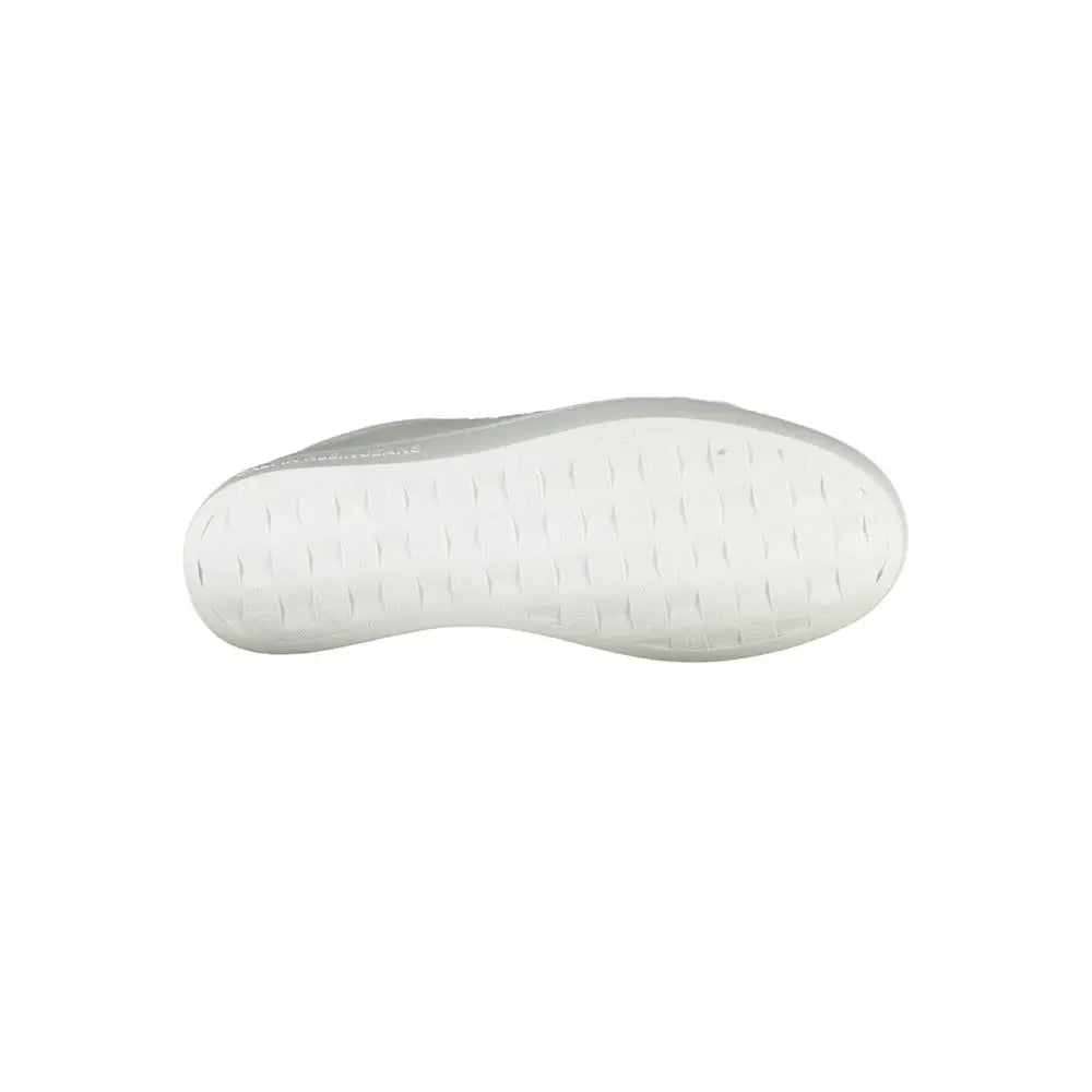 Semelle en caoutchouc blanc avec motif texturé quadrillé pour sneaker femme calvin klein bianco en cuir