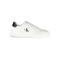 Chaussure de sport calvin klein bianco en polyuréthane blanche avec talon noir et logo homme