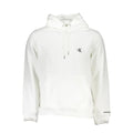 Sweat à capuche blanc calvin klein avec logo noir brodé subtil et cordons assortis pour sneakers bianco polyurethane homme