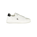 Baskets basses calvin klein bianco en polyuréthane blanc avec logo et talon noirs pour femme