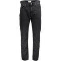 Jeans homme calvin klein noir en coton avec design classique cinq poches et étiquette blanche à la taille