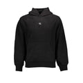 Calvin klein black cotton men’s hoodie with small white logo on the chest