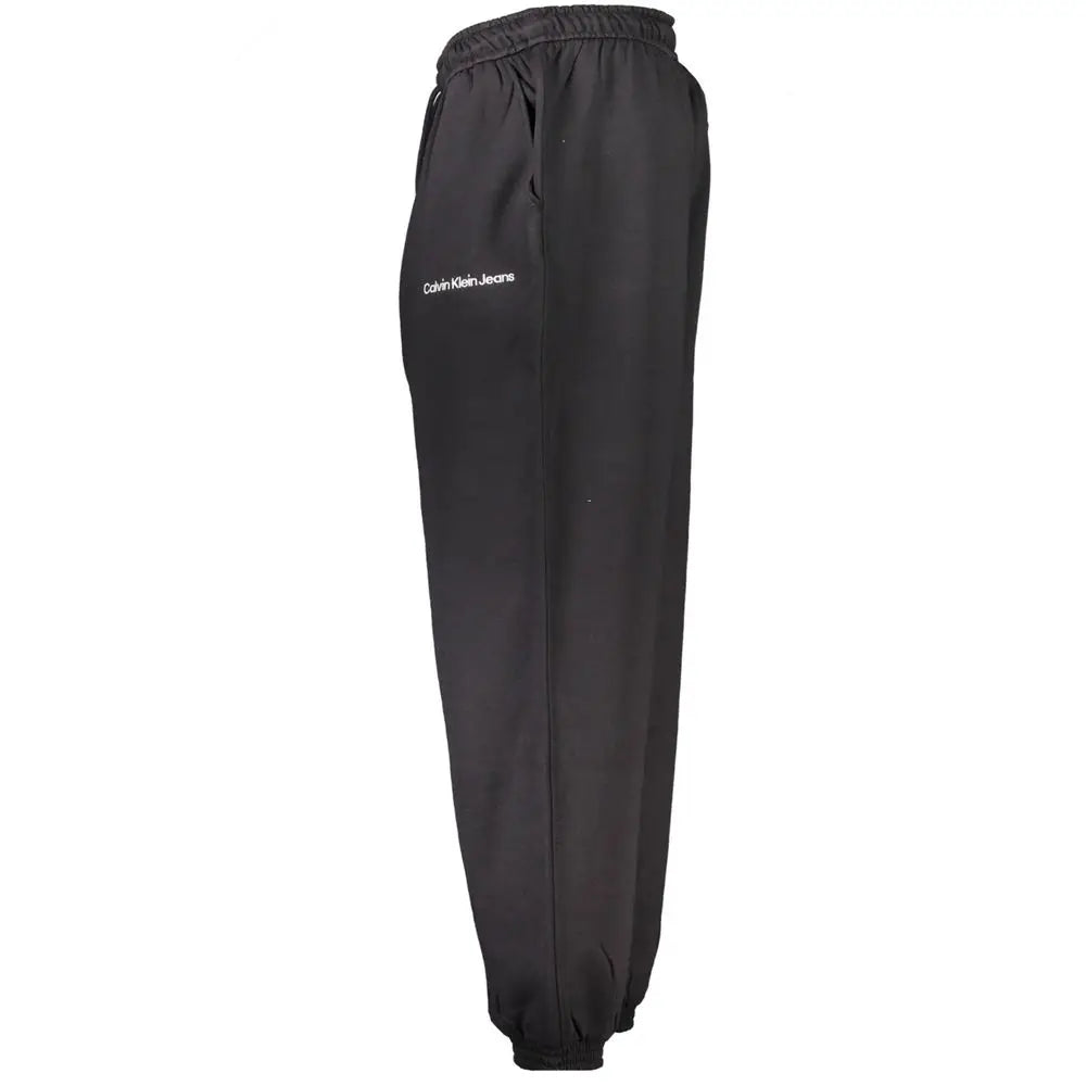 Calvin klein sweatpant homme noir en coton avec taille à cordon et poignets élastiques style jogger