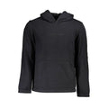 Sweatshirt homme calvin klein noir en coton avec logo brodé discret et poche avant
