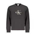 Sweatshirt calvin klein coton noir pour homme avec logo ck blanc prominent sur la poitrine