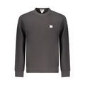 Sweatshirt calvin klein noir en coton pour homme avec petit logo blanc sur la poitrine côté gauche