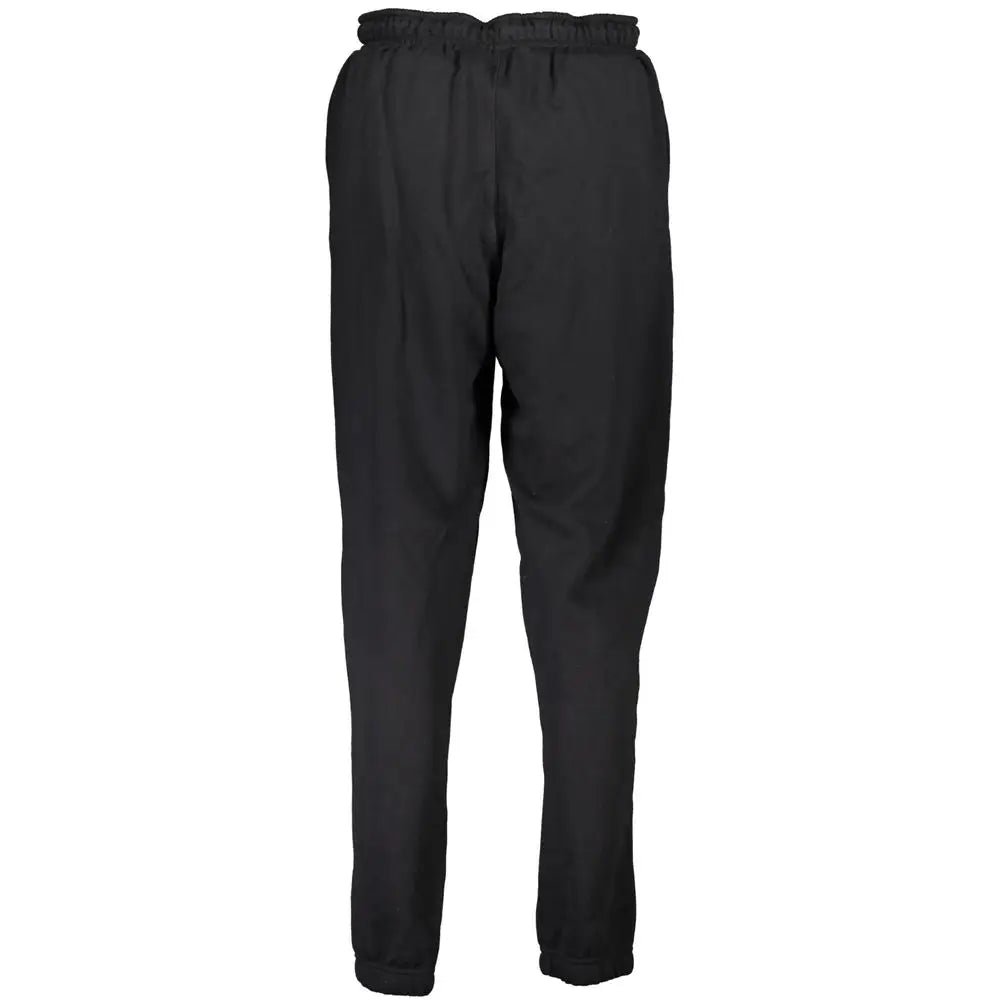Pantalon de sport calvin klein noir en coton pour femme avec taille élastique et jambes fuselées