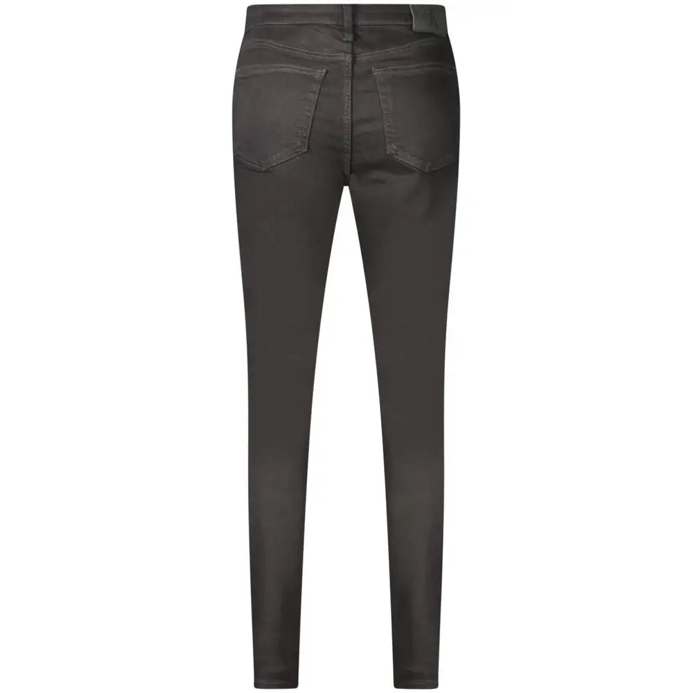 Jean slim fit gris foncé en coton pour femme calvin klein avec design moderne et coutures discrètes