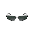 Lunettes de soleil Calvin Klein pour femmes en métal noir avec monture angulaire et verres dégradés foncés