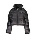 Veste femme calvin klein noire en polyamide avec matelassage et logo brodé sur la poitrine
