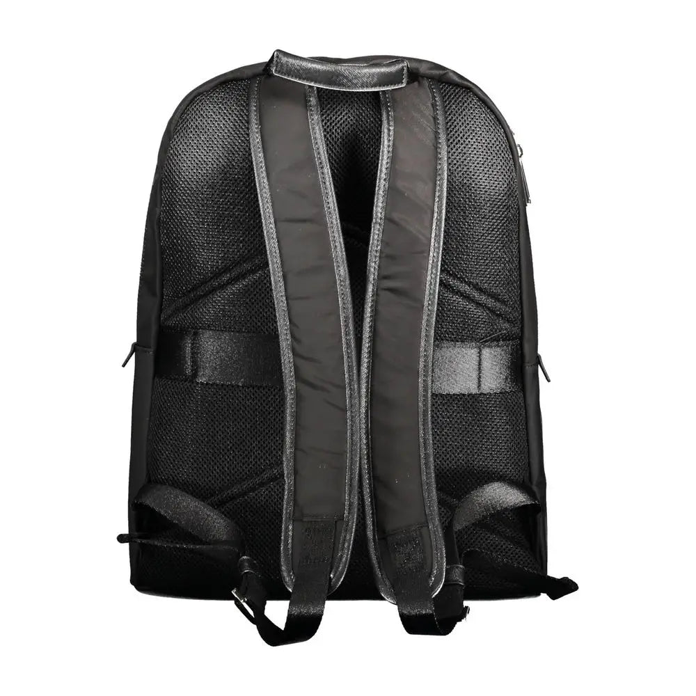 Calvin klein sac à dos homme noir en polyester avec dos en maille et bretelles rembourrées modernes