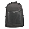 Sac à dos homme calvin klein noir en polyester avec poche avant texturée et fermetures éclair argentées