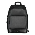 Sac à dos noir calvin klein pour homme en polyester avec design minimaliste en cuir texturé