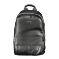 Sac à dos homme calvin klein noir en polyester avec design minimaliste et fermetures éclair argentées