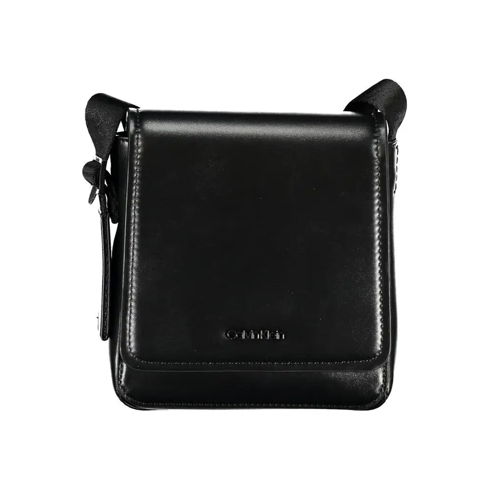 Sac bandoulière homme calvin klein noir en polyester avec design minimaliste et coutures discrètes