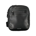 Sac bandoulière calvin klein noir en polyester avec finition cuir mat et couture texturée subtile pour homme