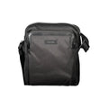 Calvin klein sac bandoulière homme noir en polyester avec panneau avant en mesh texturé et accents en cuir