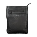 Calvin klein sac bandoulière homme noir en polyester avec motif logo embossé et poche zippée frontale