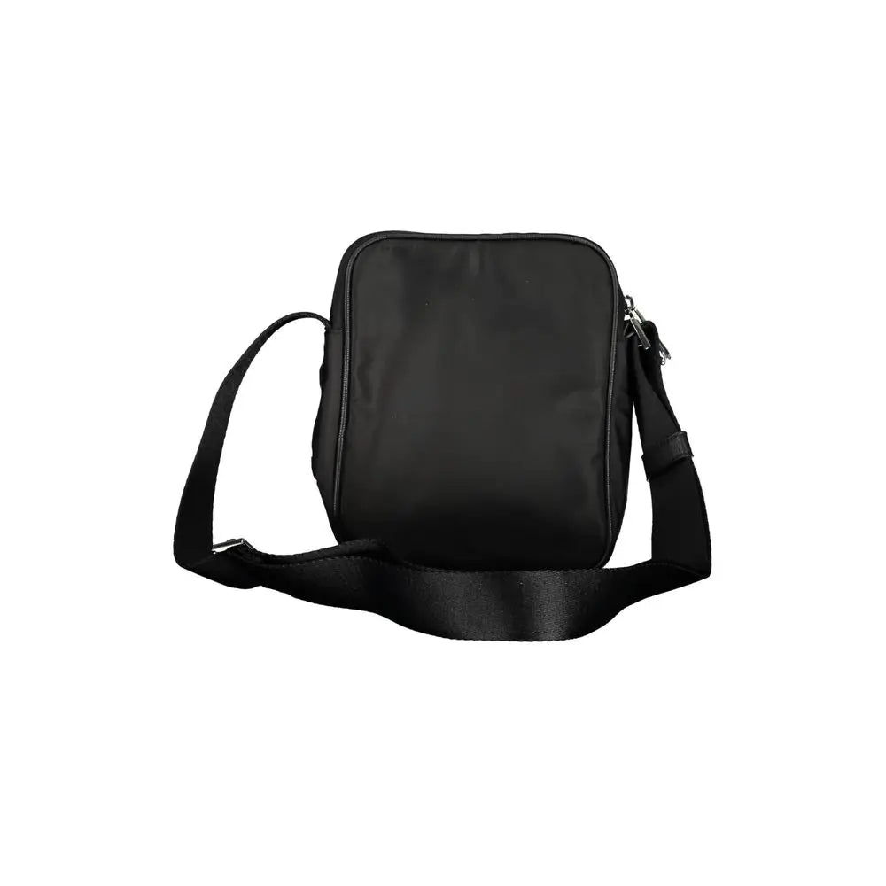Sac bandoulière homme calvin klein noir en nylon avec design minimaliste et fermeture éclair argentée