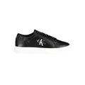 Baskets calvin klein homme en polyester noir avec semelle en caoutchouc blanche et logo contrastant