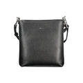 Sac bandoulière femme calvin klein noir en polyester avec cuir texturé et ferrures argentées