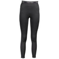 Legging femme calvin klein noir en polyester avec bande logo blanc à la taille