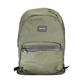 Sac épaule femme calvin klein noir en polyester avec dos vert olive texturé et fermetures éclair noires