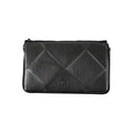 Sac bandoulière calvin klein noir en cuir matelassé avec chaîne et logo ck en polyester pour femme