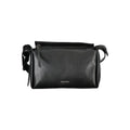 Sac bandoulière femme calvin klein noir en polyester avec design minimaliste et texture cuir lisse