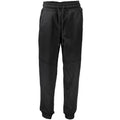 Calvin klein pantalon jogger noir en polyester pour femme en molleton doux avec coupe décontractée et poignets élastiques
