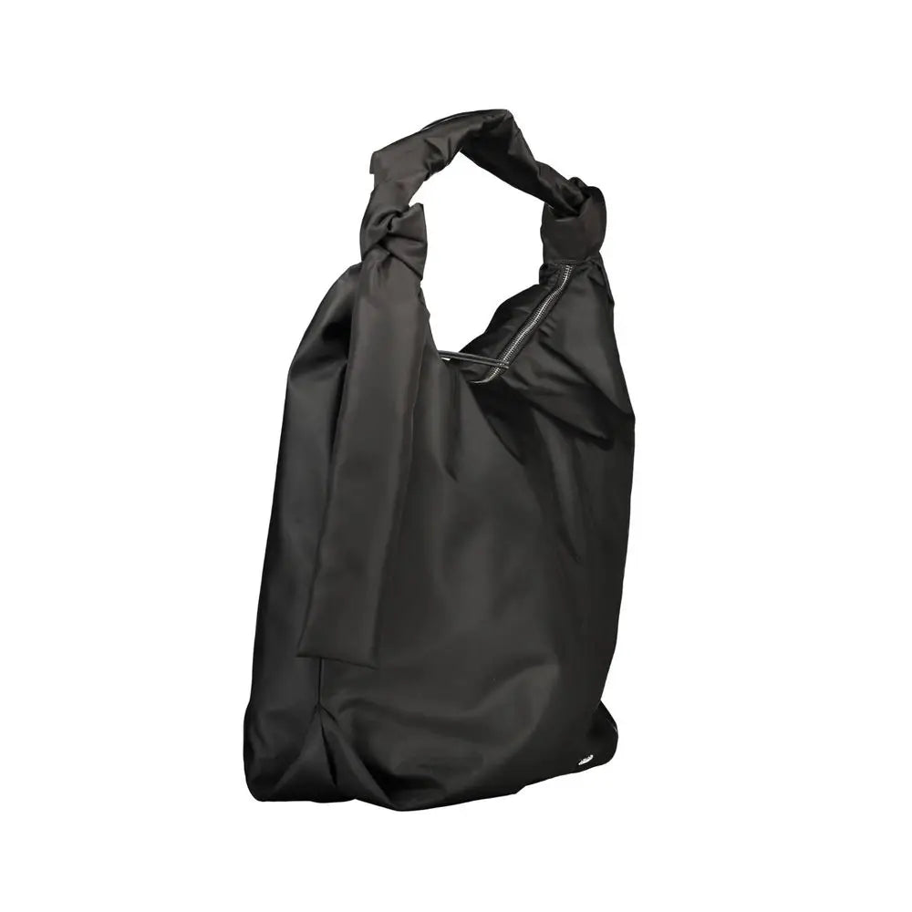 Calvin klein sac à bandoulière femme noir en polyester avec poignée torsadée et fermeture éclair en nylon