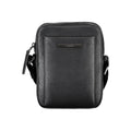 Calvin klein sac bandoulière homme noir en cuir synthétique avec design rectangulaire texturé et plaque de marque subtile