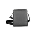 Calvin klein sac bandoulière homme noir en cuir texturé avec quincaillerie argentée et design minimaliste