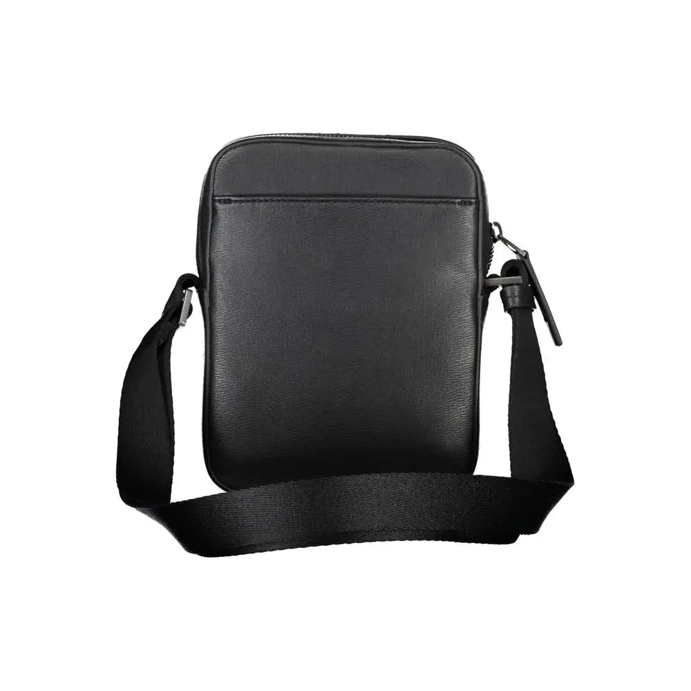 Sac bandoulière homme calvin klein noir en polyuréthane avec surface texturée et bandoulière ajustable