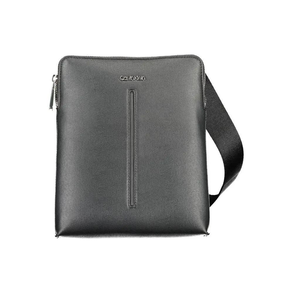 Sac bandoulière homme calvin klein noir en polyuréthane avec cuir texturé et design minimaliste élégant