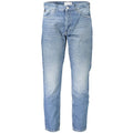 Jeans homme calvin klein blu en coton bleu clair avec coupe droite et design classique cinq poches
