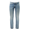 Jean slim homme calvin klein bleu clair en coton avec coupe droite classique et effet délavé subtil