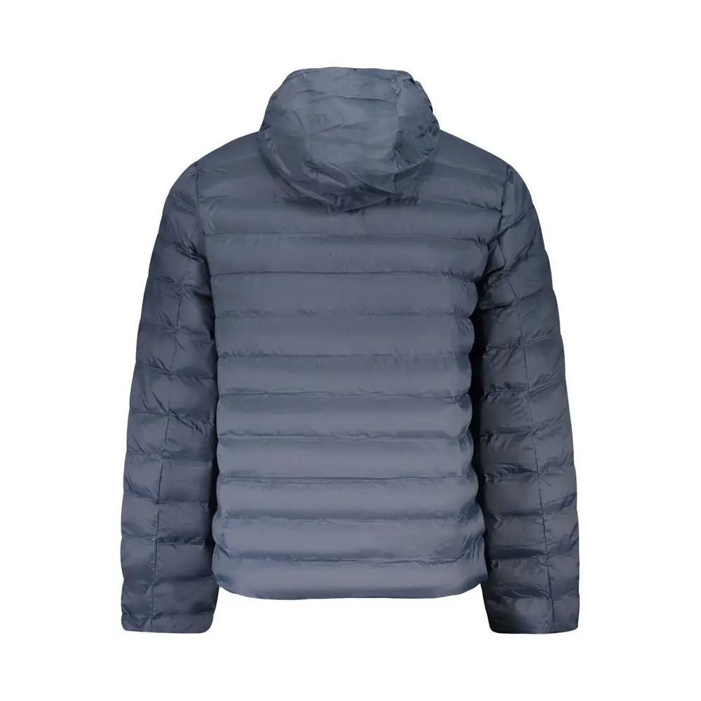 Veste homme calvin klein blu poliammide en duvet gris foncé avec capuche et coutures horizontales