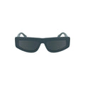 Lunettes de soleil Calvin Klein Blue Bio pour femmes rectangulaires gris foncé au design moderne mat
