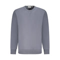Sweat-shirt calvin klein blue en coton gris minimaliste avec col rond et poignets côtelés