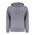 Sweat à capuche homme calvin klein en coton bleu avec logo discret sur la poitrine et cordons assortis gris
