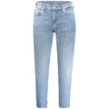 Jeans calvin klein homme en coton bleu clair avec coupe droite classique et léger effet délavé pour un look usé
