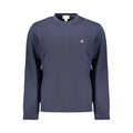 Sweatshirt homme calvin klein en coton bleu marine avec logo blanc brodé sur la poitrine