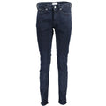 Jean skinny femme calvin klein bleu en coton indigo foncé avec coupe slim et design classique cinq poches