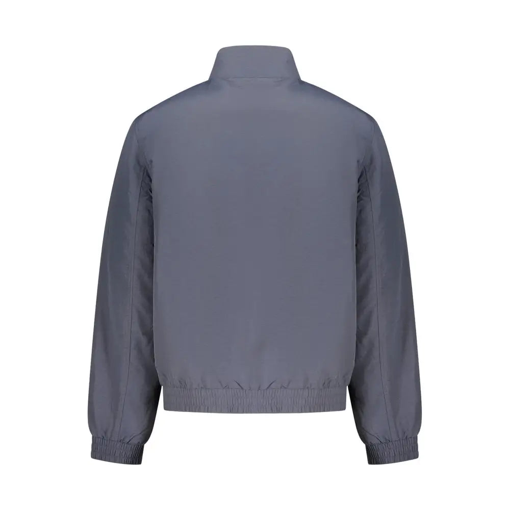 Veste bomber grise en nylon avec col montant et poignets élastiques calvin klein en polyamide pour homme