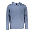 Sweat à capuche bleu clair en polyester pour homme calvin klein avec manches longues et poche avant