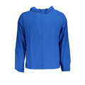 Veste de sport homme calvin klein en polyester bleu roi avec capuche et fermeture éclair intégrale
