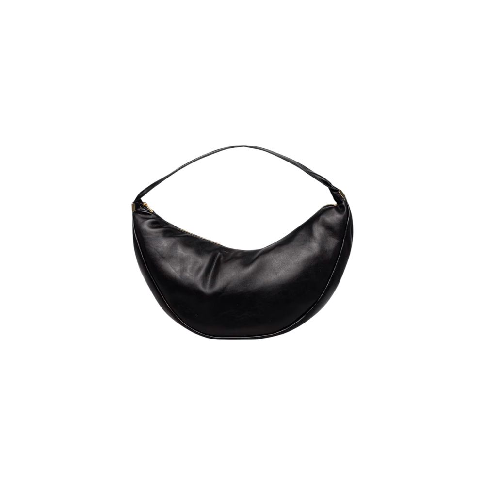 Sac à main en polyéthylène noir de Calvin Klein, design élégant avec poignées robustes et logo discret visible sur l'image.