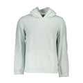 Calvin klein green cotton men sweater un sweat à capuche gris clair en coton avec logo brodé subtil et poignets élastiques