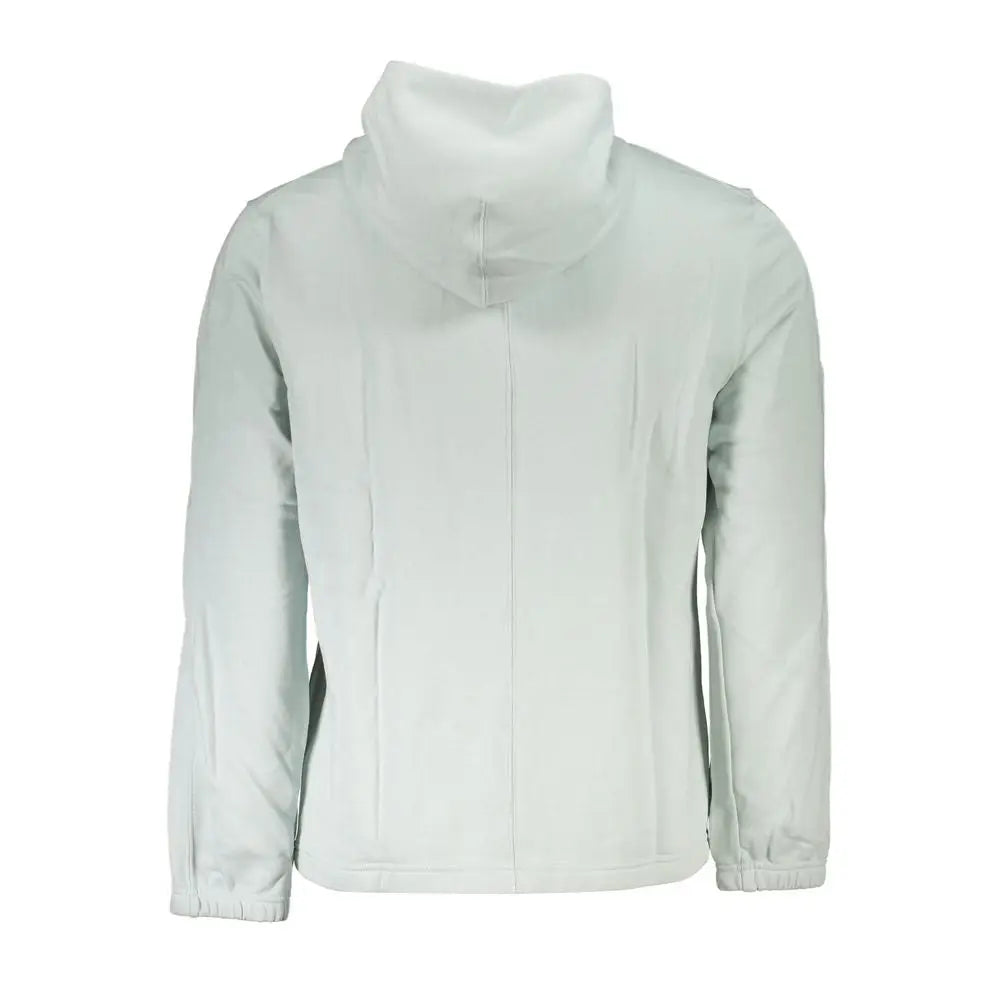 Calvin klein green cotton men sweater en tissu léger gris clair avec capuche et poignets élastiques